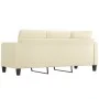 Sofá de 3 plazas de cuero sintético color crema 180 cm de vidaXL, Sofás - Ref: Foro24-359123, Precio: 230,96 €, Descuento: %