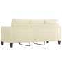 Sofá de 3 plazas de cuero sintético color crema 180 cm de vidaXL, Sofás - Ref: Foro24-359123, Precio: 234,52 €, Descuento: %
