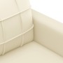 Sofá de 3 plazas de cuero sintético color crema 180 cm de vidaXL, Sofás - Ref: Foro24-359123, Precio: 234,52 €, Descuento: %