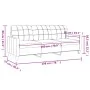 Sofá de 3 plazas de cuero sintético color crema 180 cm de vidaXL, Sofás - Ref: Foro24-359123, Precio: 230,96 €, Descuento: %