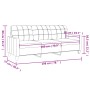 Sofá de 3 plazas de cuero sintético color crema 180 cm de vidaXL, Sofás - Ref: Foro24-359123, Precio: 234,52 €, Descuento: %