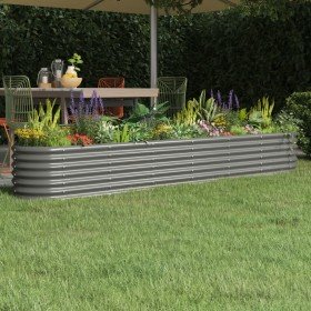 Jardinera arriate acero galvanizado gris 260x40x36 cm en Macetas y jardineras | Comprar online en Foru.es