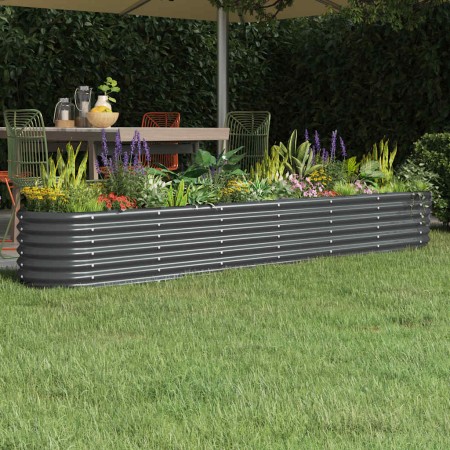 Jardinera arriate acero galvanizado antracita 260x40x36 cm en Macetas y jardineras | Comprar online en Foru.es