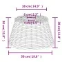 Pantalla para lámpara de techo mimbre marrón Ø50x30 cm de vidaXL, Pantallas para lámparas - Ref: Foro24-364379, Precio: 48,50...