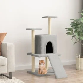 Cat scratcher with light gray sisal posts 110 cm by vidaXL, Cat furniture - Ref: Foro24-172038, Price: 36,07 €, Discount: %