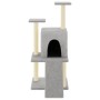 Rascador para gatos con postes de sisal gris claro 110 cm de vidaXL, Mobiliario para gatos - Ref: Foro24-172038, Precio: 36,4...
