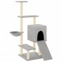 Rascador para gatos con postes de sisal gris claro 130,5 cm de vidaXL, Mobiliario para gatos - Ref: Foro24-172041, Precio: 45...