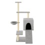 Rascador para gatos con postes de sisal gris claro 130,5 cm de vidaXL, Mobiliario para gatos - Ref: Foro24-172041, Precio: 45...