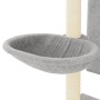 Rascador para gatos con postes de sisal gris claro 130,5 cm de vidaXL, Mobiliario para gatos - Ref: Foro24-172041, Precio: 45...