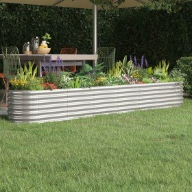 Jardinera arriate acero galvanizado plata 260x40x36 cm en Macetas y jardineras | Comprar online en Foru.es