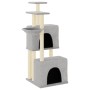 Rascador para gatos con postes de sisal gris claro 122 cm de vidaXL, Mobiliario para gatos - Ref: Foro24-172053, Precio: 49,0...
