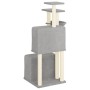 Rascador para gatos con postes de sisal gris claro 122 cm de vidaXL, Mobiliario para gatos - Ref: Foro24-172053, Precio: 49,0...