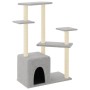 Rascador para gatos con postes de sisal gris claro 107,5 cm de vidaXL, Mobiliario para gatos - Ref: Foro24-172071, Precio: 36...
