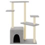 Rascador para gatos con postes de sisal gris claro 107,5 cm de vidaXL, Mobiliario para gatos - Ref: Foro24-172071, Precio: 36...