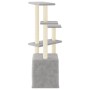 Rascador para gatos con postes de sisal gris claro 107,5 cm de vidaXL, Mobiliario para gatos - Ref: Foro24-172071, Precio: 36...
