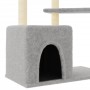 Rascador para gatos con postes de sisal gris claro 107,5 cm de vidaXL, Mobiliario para gatos - Ref: Foro24-172071, Precio: 36...