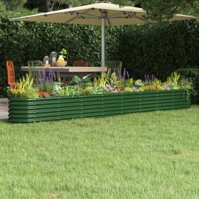 Jardinera arriate acero galvanizado verde 332x40x36 cm en Macetas y jardineras | Comprar online en Foru.es
