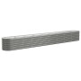 Jardinera arriate acero galvanizado gris 332x40x36 cm en Macetas y jardineras | Comprar online en Foru.es