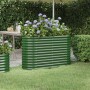 Jardinera arriate acero galvanizado verde 114x40x68 cm en Macetas y jardineras | Comprar online en Foru.es