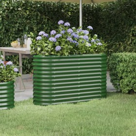 Jardinera arriate acero galvanizado verde 114x40x68 cm en Macetas y jardineras | Comprar online en Foru.es