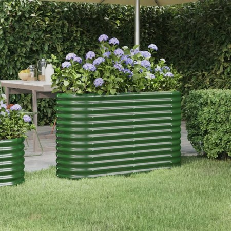 Jardinera arriate acero galvanizado verde 114x40x68 cm en Macetas y jardineras | Comprar online en Foru.es