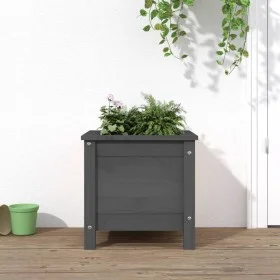 Solid gray pine wood planter 40x40x39 cm by vidaXL, Pots and planters - Ref: Foro24-825249, Price: 51,85 €, Discount: %