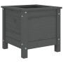 Jardinera madera maciza de pino gris 40x40x39 cm de vidaXL, Maceteros y jardineras - Ref: Foro24-825249, Precio: 52,61 €, Des...