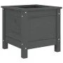 Jardinera madera maciza de pino gris 40x40x39 cm de vidaXL, Maceteros y jardineras - Ref: Foro24-825249, Precio: 51,85 €, Des...