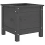 Jardinera madera maciza de pino gris 40x40x39 cm de vidaXL, Maceteros y jardineras - Ref: Foro24-825249, Precio: 51,85 €, Des...