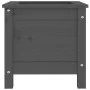 Jardinera madera maciza de pino gris 40x40x39 cm de vidaXL, Maceteros y jardineras - Ref: Foro24-825249, Precio: 51,85 €, Des...