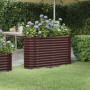 Jardinera arriate acero galvanizado marrón 114x40x68 cm en Macetas y jardineras | Comprar online en Foru.es