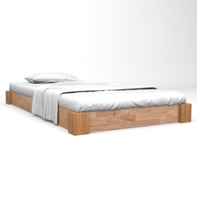 Estructura de cama de madera maciza de roble 90x200 cm de vidaXL, Camas y somieres - Ref: Foro24-247256, Precio: 180,82 €, De...