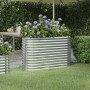 Jardinera arriate acero galvanizado plata 114x40x68 cm en Macetas y jardineras | Comprar online en Foru.es