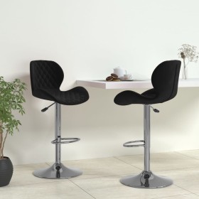 Taburetes de cocina 2 unidades terciopelo negro de vidaXL, Taburetes de cocina - Ref: Foro24-334908, Precio: 151,49 €, Descue...