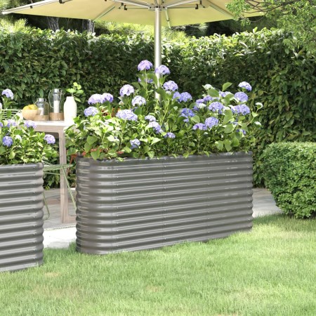 Jardinera arriate acero galvanizado gris 152x40x68 cm en Macetas y jardineras | Comprar online en Foru.es