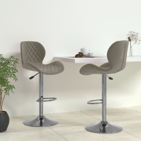 Taburetes de cocina 2 unidades terciopelo gris claro de vidaXL, Taburetes de cocina - Ref: Foro24-334911, Precio: 123,24 €, D...