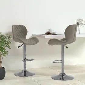 Taburetes de cocina 2 unidades terciopelo gris claro de vidaXL, Taburetes de cocina - Ref: Foro24-334911, Precio: 121,23 €, D...