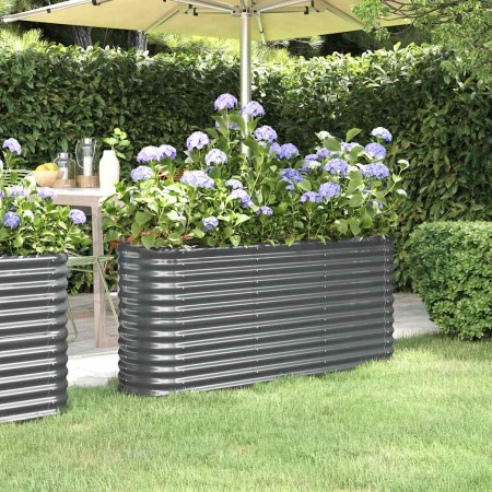Jardinera arriate acero galvanizado antracita 152x40x68 cm en Macetas y jardineras | Comprar online en Foru.es