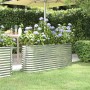 Jardinera arriate acero galvanizado plata 152x40x68 cm en Macetas y jardineras | Comprar online en Foru.es