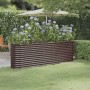 Jardinera arriate acero galvanizado marrón 224x40x68 cm en Macetas y jardineras | Comprar online en Foru.es