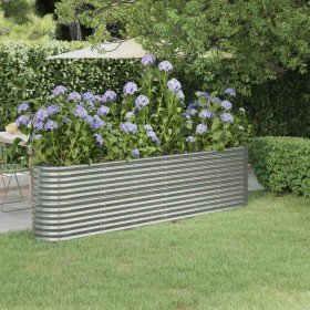 Jardinera arriate acero galvanizado plata 260x40x68 cm en Macetas y jardineras | Comprar online en Foru.es