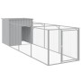 Caseta perros corral acero galvanizado gris claro 110x405x110cm en Casetas para perros | Comprar online en Foru.es