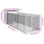Caseta perros corral acero galvanizado gris claro 110x405x110cm en Casetas para perros | Comprar online en Foru.es