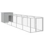 Caseta perros corral acero galvanizado gris claro 110x609x110cm en Casetas para perros | Comprar online en Foru.es