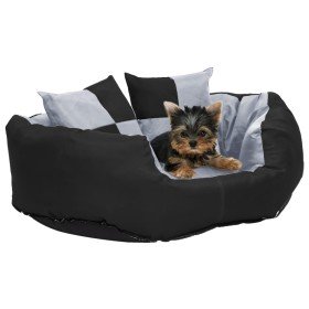 Cojín para perro reversible y lavable gris y negro 65x50x20 cm en Camas para perros | Comprar online en Foru.es