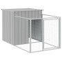 Caseta perros corral acero galvanizado gris claro 110x813x110cm en Casetas para perros | Comprar online en Foru.es