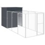 Caseta de perros con corral acero galvanizado 165x455x181 cm en Casetas para perros | Comprar online en Foru.es