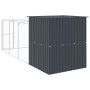 Caseta de perros con corral acero galvanizado 165x455x181 cm en Casetas para perros | Comprar online en Foru.es