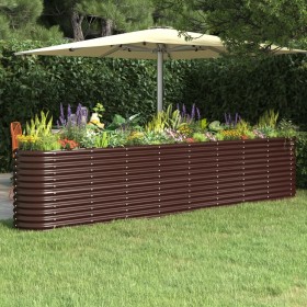 Jardinera arriate acero galvanizado marrón 332x40x68 cm en Macetas y jardineras | Comprar online en Foru.es