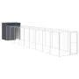 Caseta perros con corral acero galvanizado gris 165x1067x181 cm en Casetas para perros | Comprar online en Foru.es